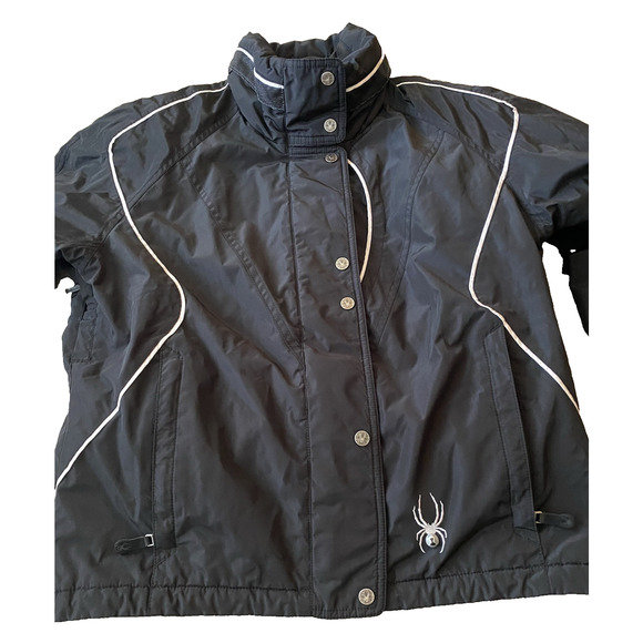Spyder XL.T Thinsulate Jacket Womens Size 10 Black Ski Jacket Coat - Picture 4 of 16